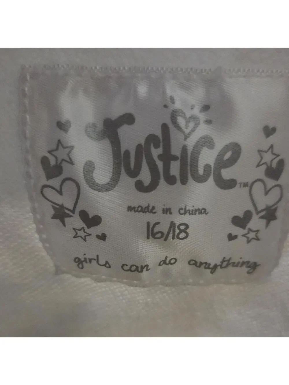 Justice white denim